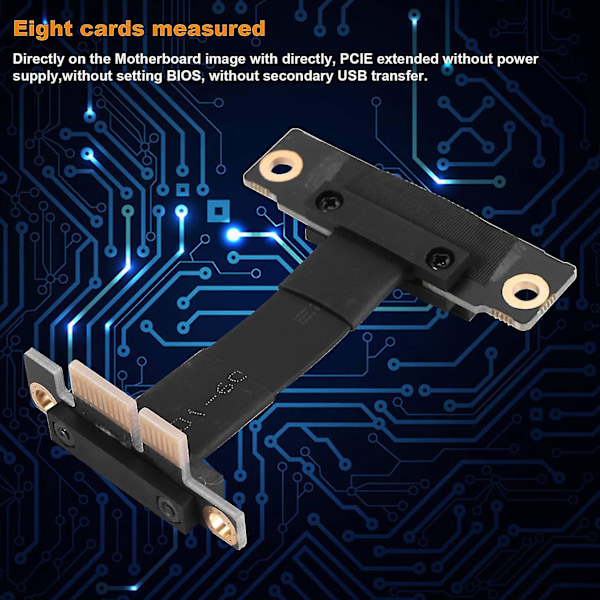PCIE X1 Nouseva Kaapeli Kaksois-oikea Kulma PCIe 3.0 X1 - X1 Jatkokaapeli 8Gbps PCI 1X Nouseva Kortti - 5C