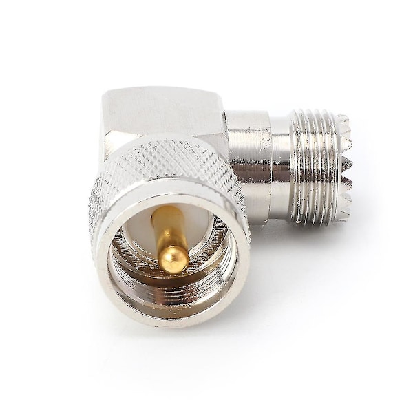 UHF PL259 Han-stik til SO239 Hun-stik Vinkelret 90 Grader RF Adapter Forbindelse