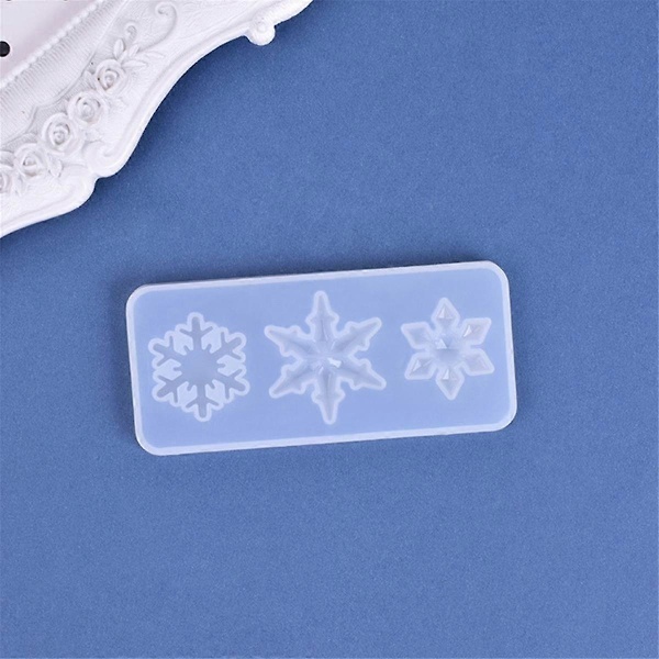 Kristallim Limform Spegel Jul Snöflinga med Hål Form Ornament Hängande Ornament