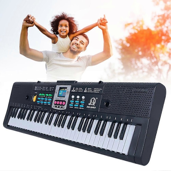 61-tangenters Multifunktionellt Digitalt Elektroniskt Musikpiano Keyboard Leksak med Mikrofon