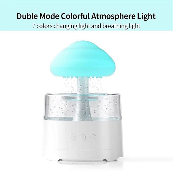 Regn Sky Humidifier, Sopp Humidifier, Sky Humidifier med Justerbare LED-lys, Regn Sky Diffuser, Fjernkontroll