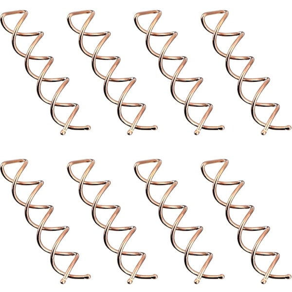 Spiral Hårnål Spin Pin Spiral Hårklipp Spin Klipp Bun Stick Pick For DIY Hår Stil 20 Pakk (Rosegull)