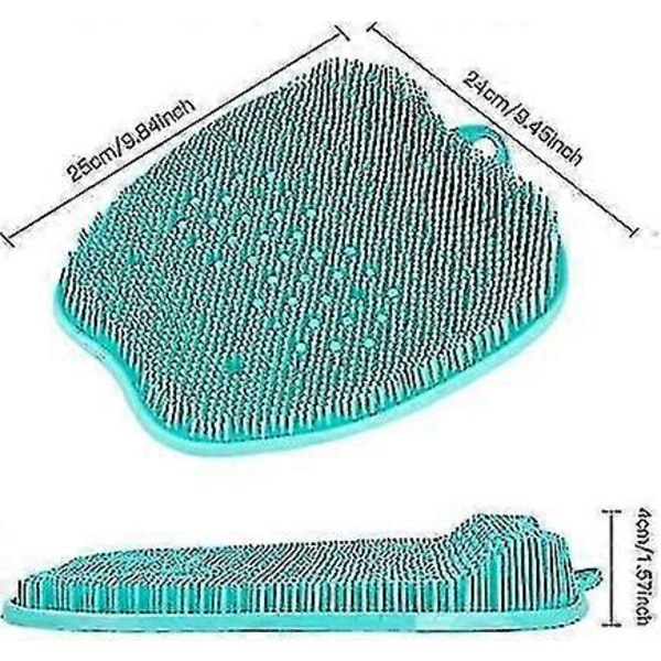 Fottskrubber for dusj, fotrenser og massasjeapparat, spa for slitne og ømme føtter, reduserer fot smerte, akupressurmatte med sklisikre sugekopper, forbedrer sirkulasjonen