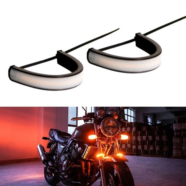 Motorsykkel blinklys LED-lampestrips 2PCS