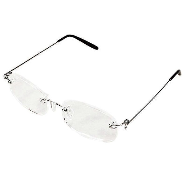 Unisex Flexibla Kantlösa Läsglasögon Lätta Glasögon 2.00 Med Fodral