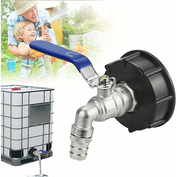 IBC Tømme Tank Adapter S60x6 3/4'' Tap Ventil IBC Tank Kran Adapter Tank Adapter Vann Tank Adapter Kuleventil