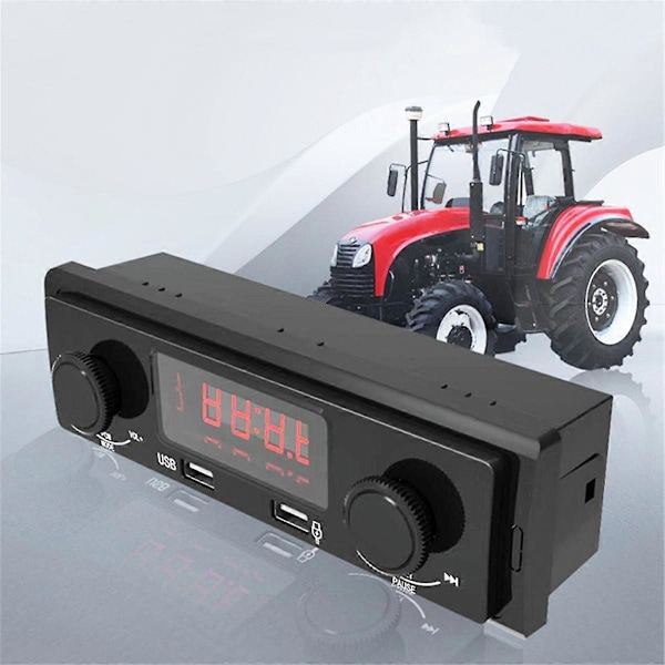 Trehjulede FM-radio MP3-afspiller Bluetooth Bilstereo USB-opladning LED-display til landbrugsmaskiner