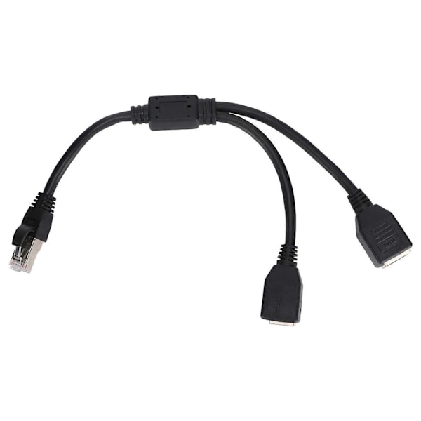 RJ45 Ethernet Adapterkabel Forlængelsesfunktion 1 til 2 Porte Fremragende Forbindelse Splitter Adapter til Hjemmekontor