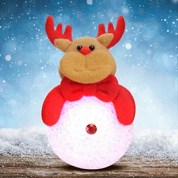 Søt Formet Jul LED Lysende Nattelykter Ornament Juletrelys Hengende Dekor Liten Elg