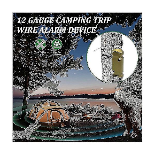 Perimeter Trip Alarm med Tråd, Camping Trip Wire Alarm Enhed, Tidlig Advarsel Sikkerhed til Camping