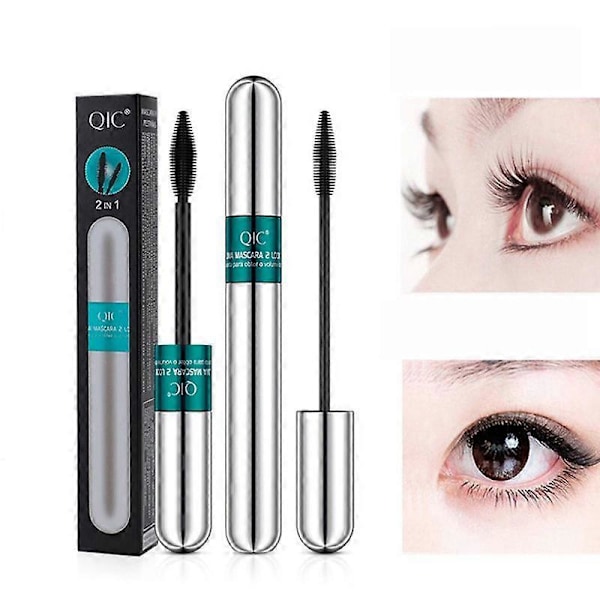 Ud salg til lave priser - QIC dobbeltvirkende mascara 4d vandtæt, lang og tyk, dobbeltfunktionel japansk makeup - Lav pris kampagne