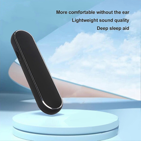 Hodeputehøyttaler Bærbar Trådløs Bluetooth Beinledningsputehøyttaler Hvit Støy Maskin for IOS for Android Svart