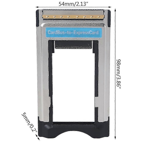 ExpressCard till PCMCIA Cardbus Kortläsare Adapter USB Laptop Kortbuss
