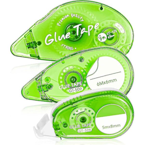 Glue Roller. 3 Sizes Adhesive Glue Tape Roller Adhesive Tape Pen. Double Sided