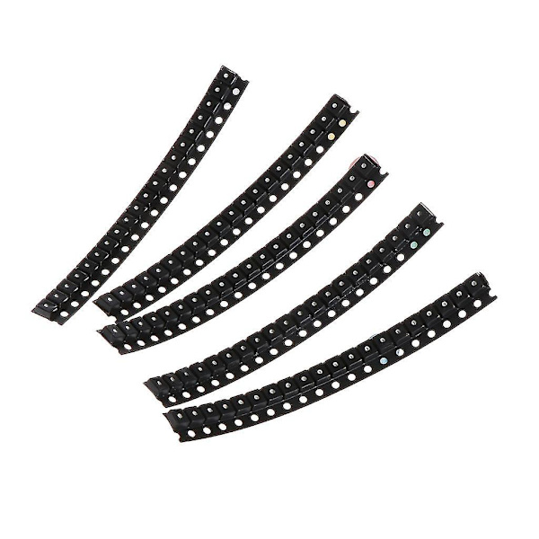 100 st 5 Färger Smd 3528 1210 Led Ljus Röd Grön Blå Gul Vit Assorteringskit