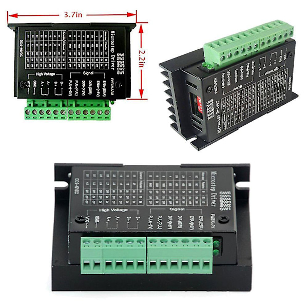 TB6600 4A 9-42V Steppermotorstyrenhet CNC-styrenhet med Steppermotor Nema 17 Bipolär 1.7A 40N.Cm