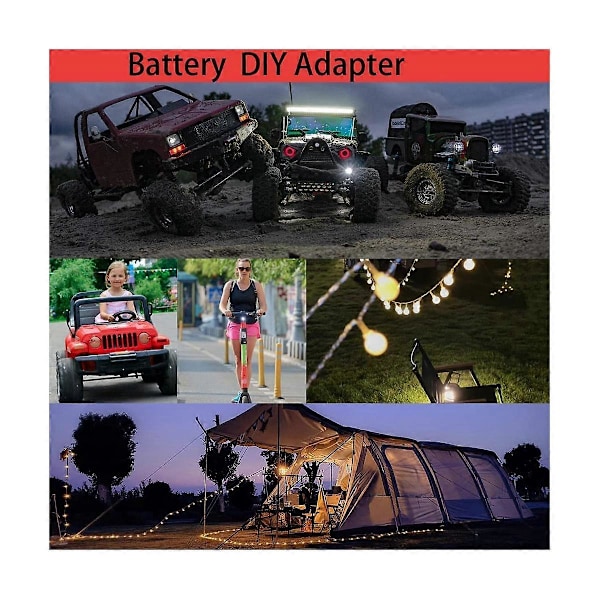 Batteriadapter med inbyggd säkringsbrytare 30A Säkringar Set Power Wheel Adapter för Milwauke 18V till Doc