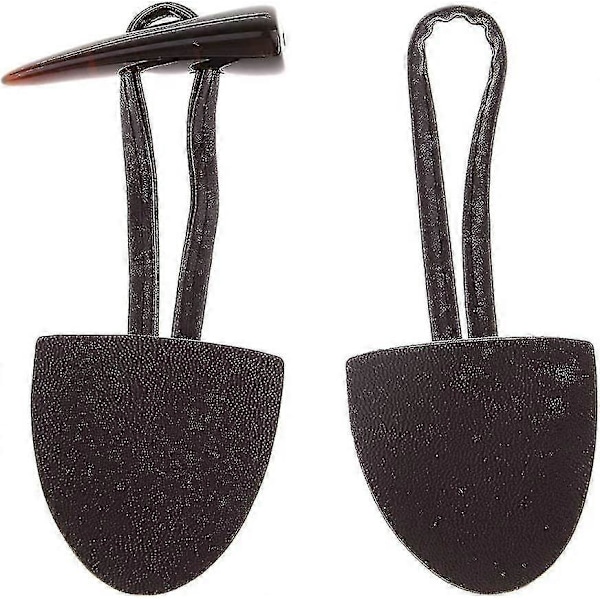 6 Par Leather Knapper Horn Toggle Duffle Knapper Til Frakke Kaffe Spænde Spænde Fancy Knapper - Brun