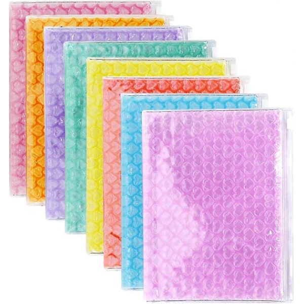 Gjennomsiktige bobleplastposer med glidelås, polstrede beskyttelsesposer for sending og pakking (8 stk)