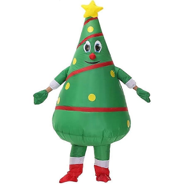 Oppustelig Juletræskostume Julekostume Rollespil Voksen/Mænd Kostume Julefest Oppustelig Christmas tree