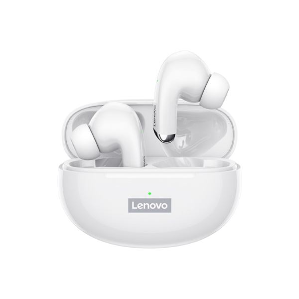 Lenovo LP5 Langattomat Bluetooth-kuulokkeet TWS Stereo Sisäkorva Urheilukäyttöön Vedenkestävät Kuulokkeet Mikrofonilla Kaikille Matkapuhelimille White