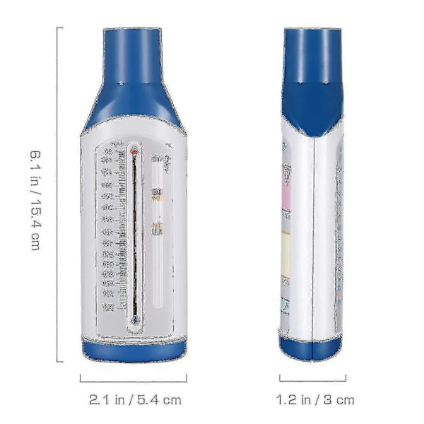 Bärbar personlig spirometer toppflöde - Exspiratoriskt flödesmätare - Spirometri lungfunktion