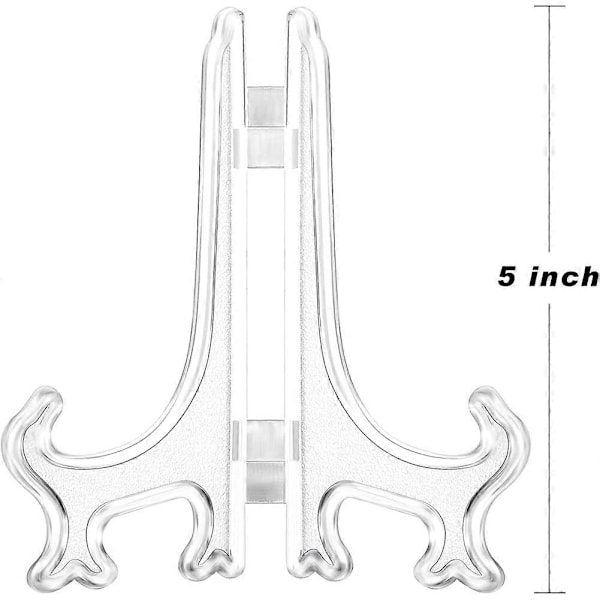 24 stk. Plastik Staffeli Pladeholdere Staffeli Til Bryllupper, (Klar, 5 Tommer)