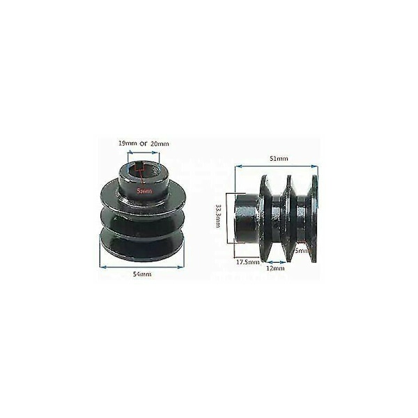 V-reimskive Id 20mm Di Dire Dout Dobbelspor For Ho/nes 168f 170f Gx110 Gx120 Gx160 Gx200 7hp Cisea