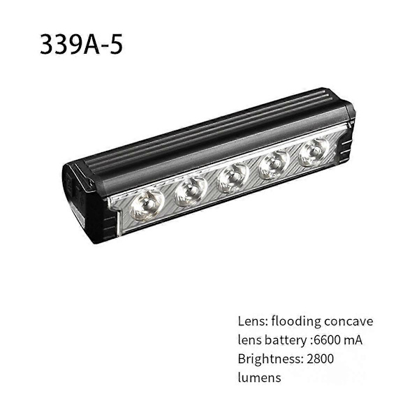 Floodlight 6600mAh Pyöräilyvalaisin, Pyörävalaisin Korkea Kirkkaus Maastopyörä Lataus