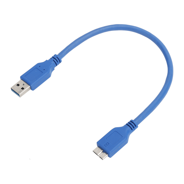 USBA til MicroB-kabel USB3.0 Ekstern harddisk 5 Gbps transmissionsadapterledning Blå (0,3 meter)