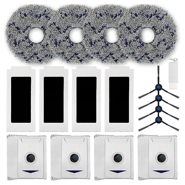 DEEBOT T30 Omni / T30 PRO Omni -robotti-imurin sivuharja, HEPA-suodatin, moppi-liina ja tarvikkeet