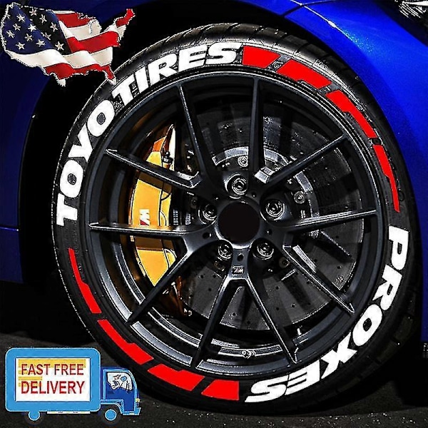 4 Sarjaa Toyo Tires Proxes Renkaiden Kirjainteippejä 1.2' Sopii 15'-22' Vanteille