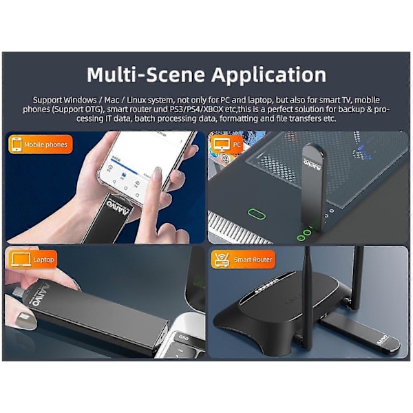 M.2 Kabinet Til M.2 Sata Ngff Ssd 2 I 1 Usb-a & Usb C 3.1 Gen 1 Til Sata B Key/ B&m-key Eksternt Solid State Drive Kabinet 6gbps Med Uasp Kompatibilitet