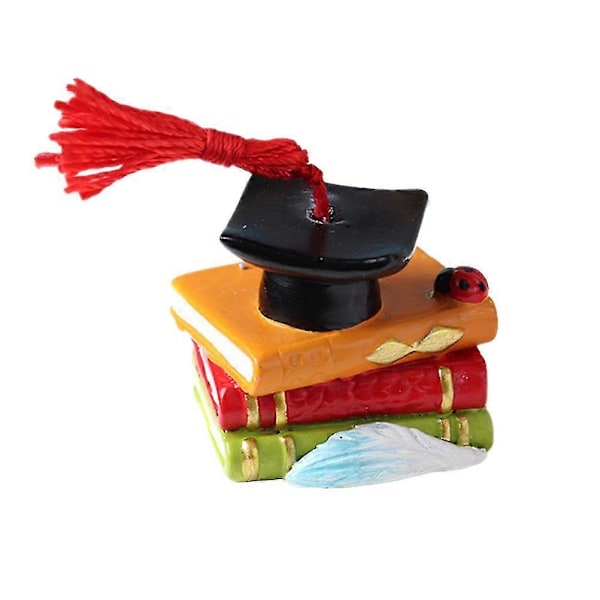 1 stk Doktor og Bok Ornament Graderingsparti Kake Harpiks Dekorasjon