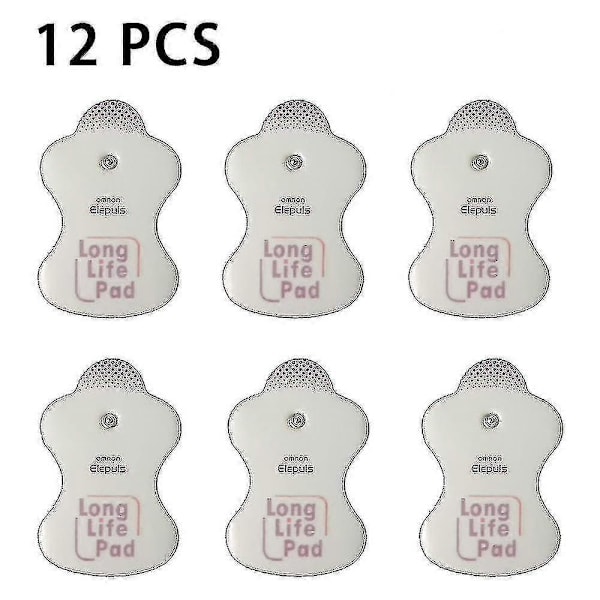 12pcs/6pairs Replacement Electrode Pad For Omron Massagers Elepuls Long Life Pad