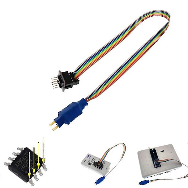 SOIC8 SOP8 Test Clip Probe Line kompatibel med EEPROM 93CXX/25CXX/24CXX kredsløbsprogrammering via USB
