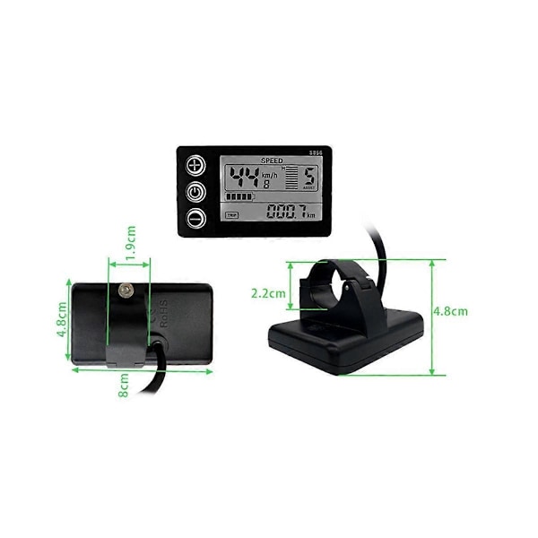 1 Sæt 36V 17A 250W/350W Motorstyring E-cykel Børsteløs Hastighedsregulator og S866 LCD-Skærm