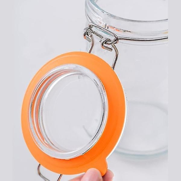 Erstatningspakninger i gummi for glasskrukker, lufttette tetningsringer for oppbevaringskrukker, gjenbrukbar silikon, lekkasjesikker