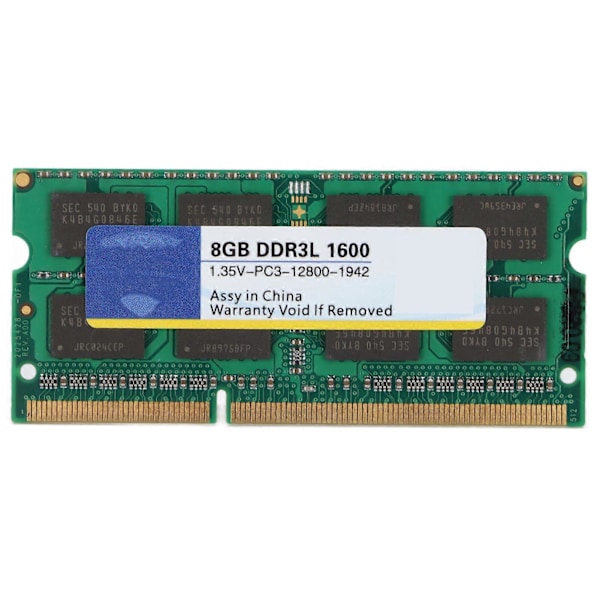 Xiede DDR3L RAM Bærbar Slitestyrke Antikorrosjon Varmeavledning Bærbar RAM1600Mhz 8GB