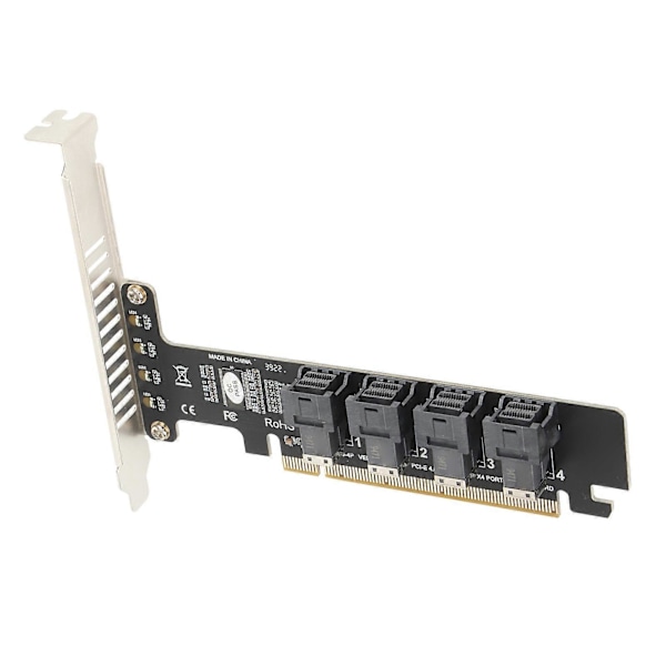 PCIE til U.2 Adapterkort PCIE X16 til 4 Port U.2 NVME SFF8643 SFF8639 PCIE Split Udvidelseskort med LED-indikator