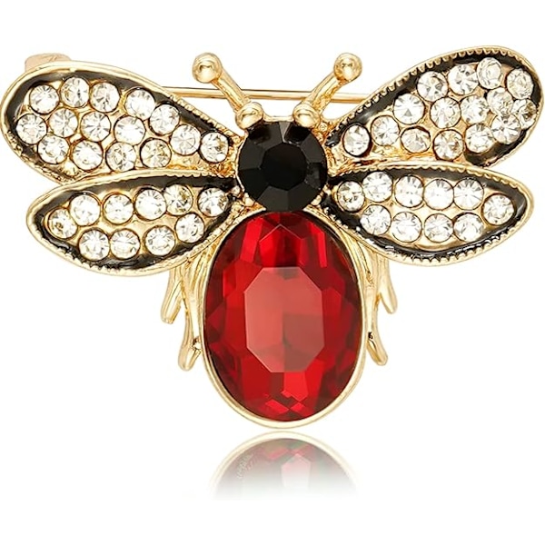 Rihmauskivi-mehiläisen rintaneula Vintage Fly Insect Corsage Crystal Moth Brooch