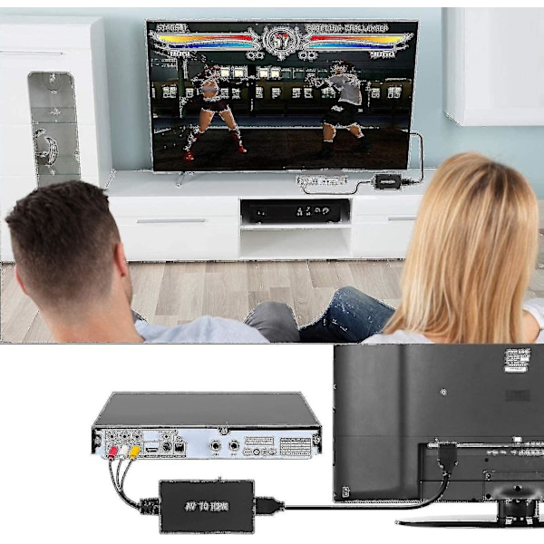 RCA-HDMI-muunnin, komposiitti-HDMI-sovitin tukee 1080p PAL/NTSC