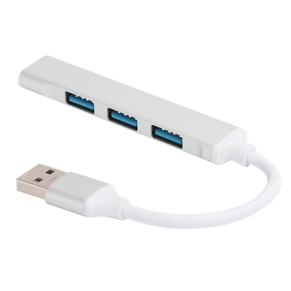 USB3.0 Hub 4 Port Aluminium Legering Adapter Konverter UltraHög Hastighet Splitter Tillbehör