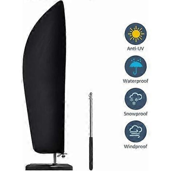 Beskyttelsesbetræk til offset-parasol 2 til 4 m Oxford 210D stof Støv- og UV-bestandigt 280 x 30/81/46 cm
