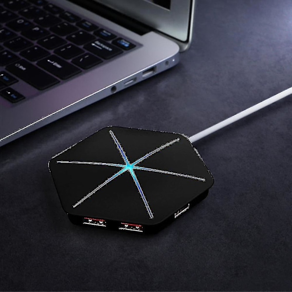 USB-keskitin Pysty Data Hub Pitkällä Johdolla - 6 Porttia USB-jatkojohto Ylimääräiset USB-portit