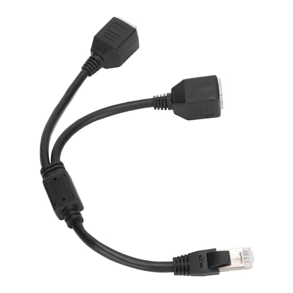 RJ45 Ethernet-sovitinjohdon jatketoiminto 1-2 porttia Erinomainen liitäntäjakaja sovitin kotitoimistoon