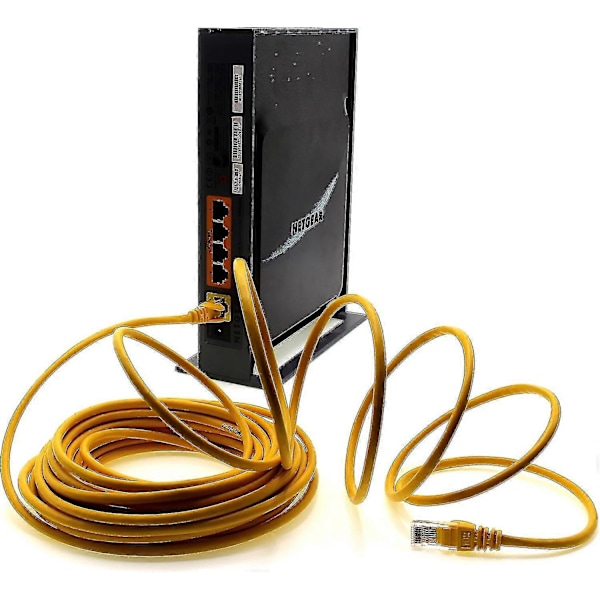 1attack Cat6 Ethernet Patch Lan-kabel RJ45-kontakt Gigabit Cat 6 Patchkabel Gult - 10 stycken - 0,5m