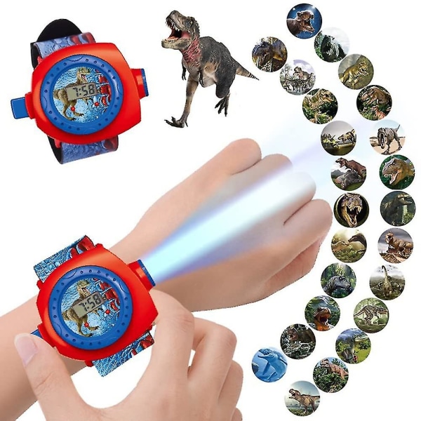 Kids Watch Projection med 24 dinosaur-projektorgrafikk