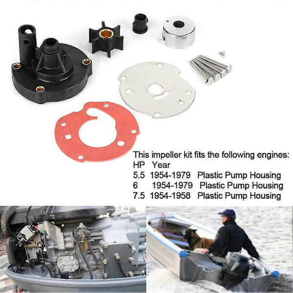 Vandpumpe Impeller Reparationskit Passer til Evinrude Johnson OMC 5.5 6 7.5 HK 763758 778166 Udenbordsmotor