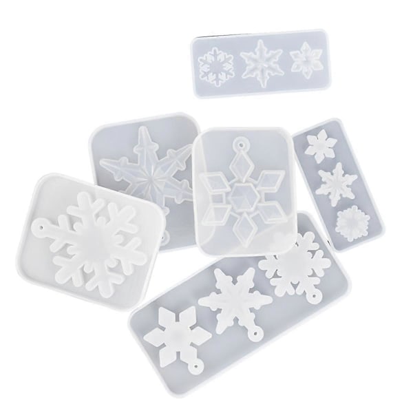 Kristallim Limform Spegel Jul Snöflinga med Hål Form Ornament Hängande Ornament